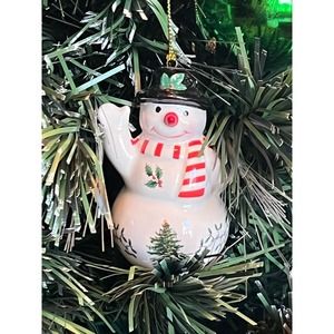 Spode Snowman Porcelain Christmas Tree Ornament